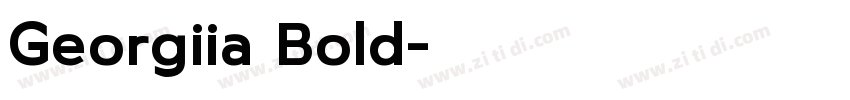 Georgiia Bold字体转换